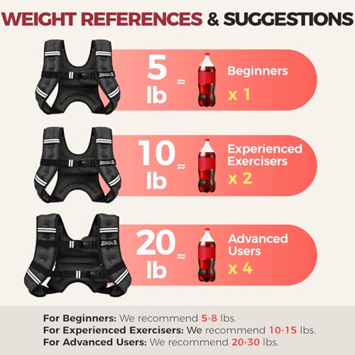 Weighted Vest for Women - Comfort Fit, 10 Lbs, Reflective Stripes