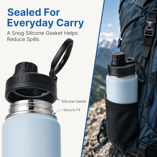 Spout Replacement Lid for Hydrapeak Wide Mouth Bottles - 1 Pack