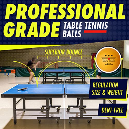 Professional Ping Pong Paddle Set with 2 Rackets, 4 Balls & Case