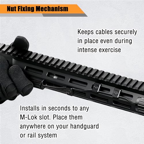 12 Pack M-Lok Cable Clips for Wire Management on Picatinny Rail