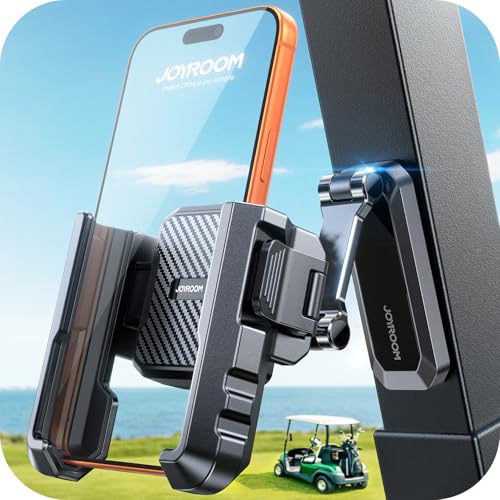 Golf Cart Phone Holder - Magnetic & Rotating - Black