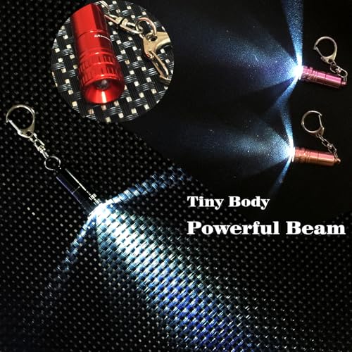 Mini Keychain Flashlight Set - 6 Colors, Compact Aluminum Torches