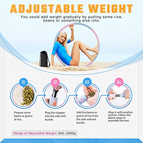 Adjustable Weighted Exercise Ring - 2 to 5 lb, Portable for Indoor & Outdoor Workouts