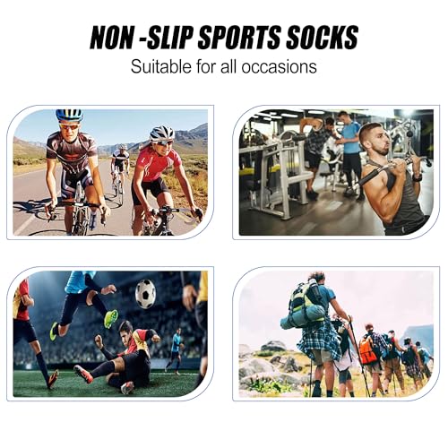 Grip Soccer Socks with Shin Guard Sleeves - Non-Slip Leg Sleeve for Men & Women