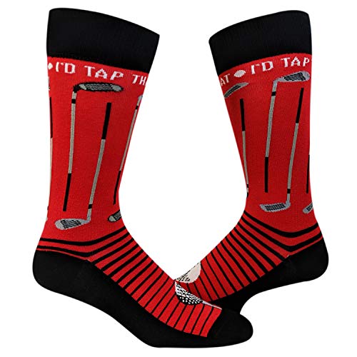 Funny Golf Crew Socks for Men - Id Tap That
