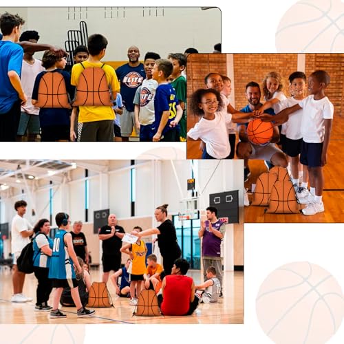 Basketball Gift Bags 16 Pack - Drawstring Sports Party Favor Bags for Basketball Fans