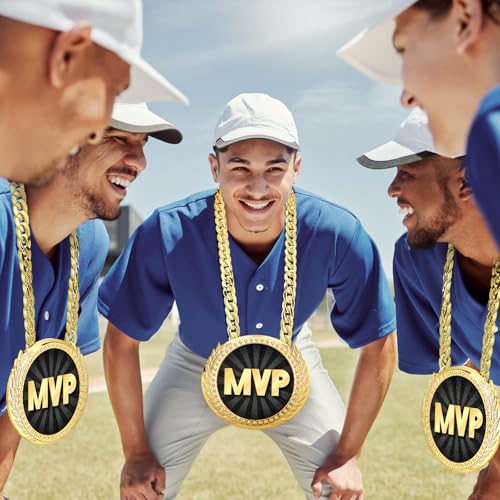 Gold MVP Turnover Chain Medal - 6" Sports Award for All Events