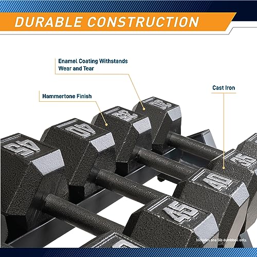 Marcy 5lb Cast Iron Hex Dumbbell - Space-Saving Home Workout Equipment