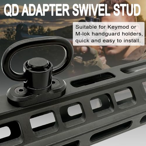 2 Pack QD Sling Swivel Mounts for Mlok Rail - Heavy Duty Steel