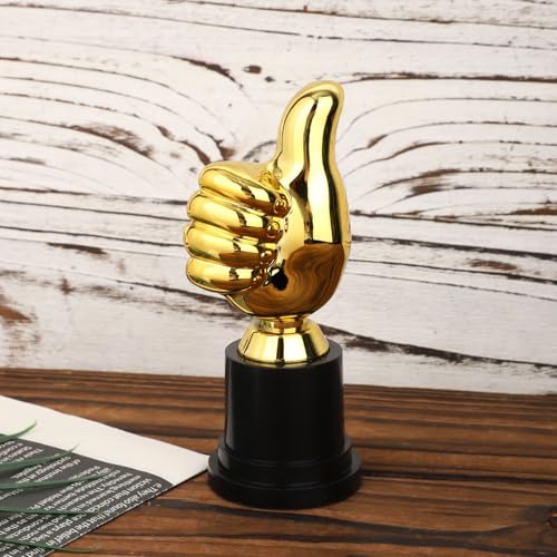 Golden Thumbs Up Trophy - 13cm Award for Competitions