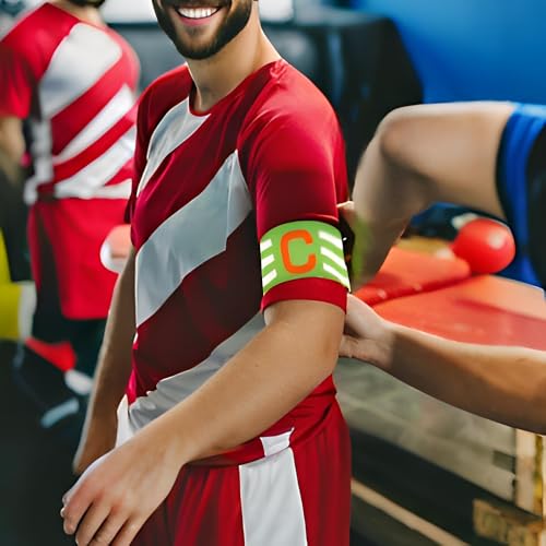 6PCS Adjustable Elastic Soccer Captain Armbands for Team Sports