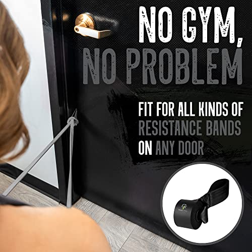 Heavy Duty Resistance Band Door Anchor - Black
