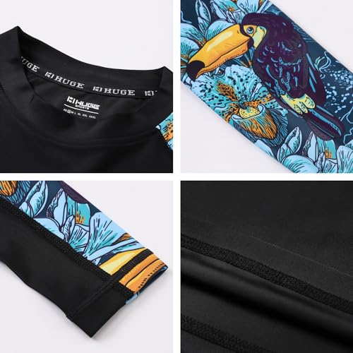 Men's Long Sleeve Rash Guard - UPF 50+ UV Protection, Quick Drying - X-Large