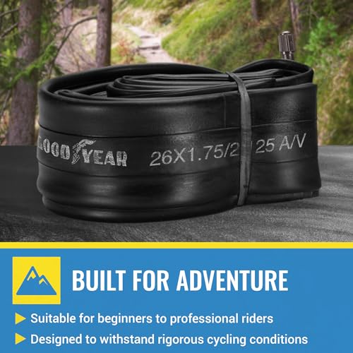Goodyear 26x1.75/2.127 Butyl Inner Tube with Schrader Valve for Road MTB