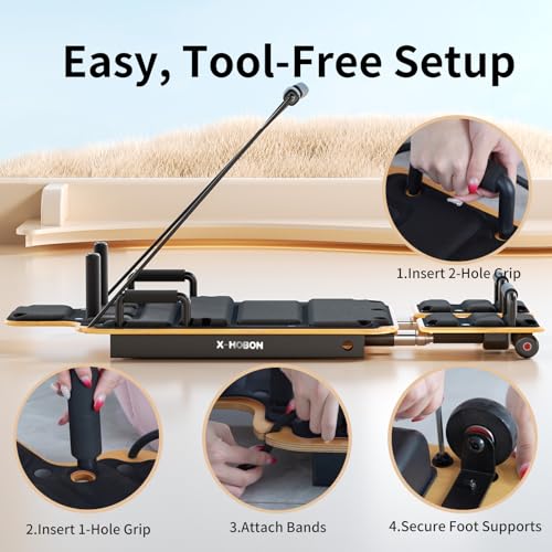 Pilates Board Reformer for Home Workout - Black