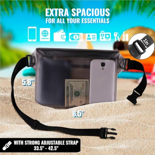 Waterproof Fanny Pack with Touch Screen Pouch for Travel