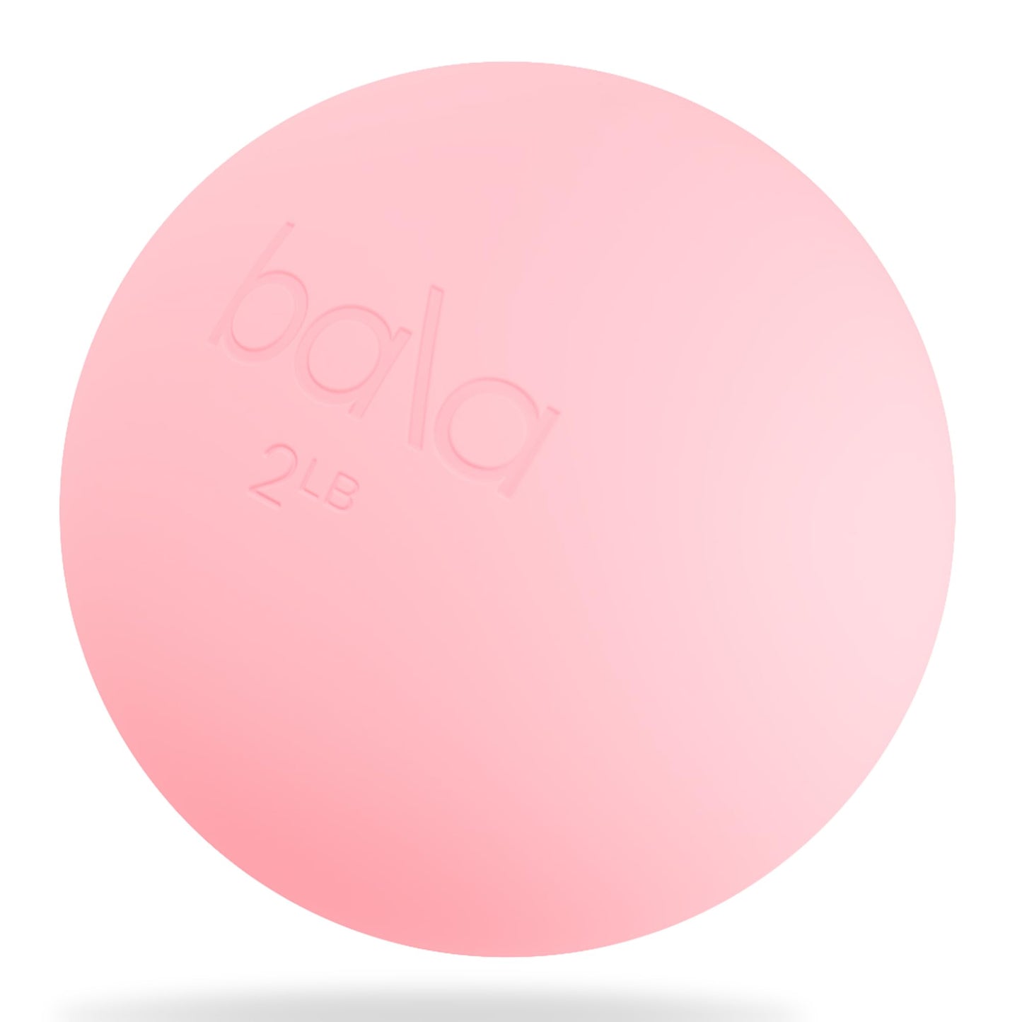 Bala Power Ball, Weighted Toning Exercise Ball for Pilates, Yoga, Home Fitness & More - Workout Ball for Strength & Core Training, Aerobics & Working Out to Improve Balance & Sculpt - 2lb, Blush