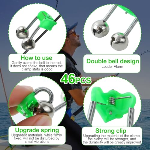 Fishing Rod Bells - 50PCS Durable Plastic Clip Set