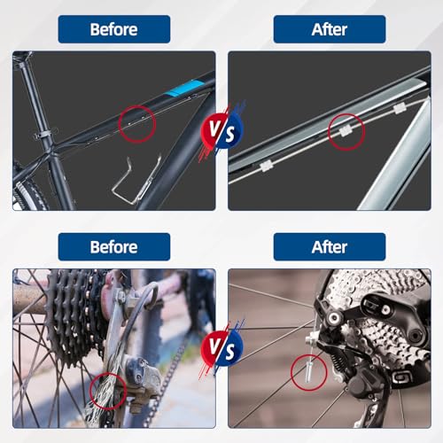 4-Pack Universal Bicycle Brake Cable Set - 2M Stainless Steel Inner Wires