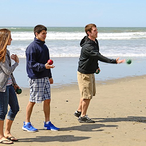 Outdoor Bocce Ball Set with Carrying Case - Lawn & Beach Game for Adults & Kids