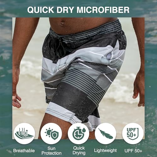 Men's Quick-Dry Swim Trunks with Cargo Pockets - XX-Large Echelon Black