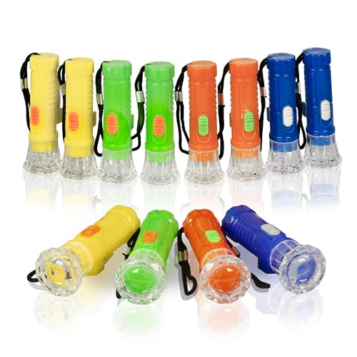 PROLOSO 20PCS Mini LED Flashlights with Lanyards - Kids Party Favors & Gifts