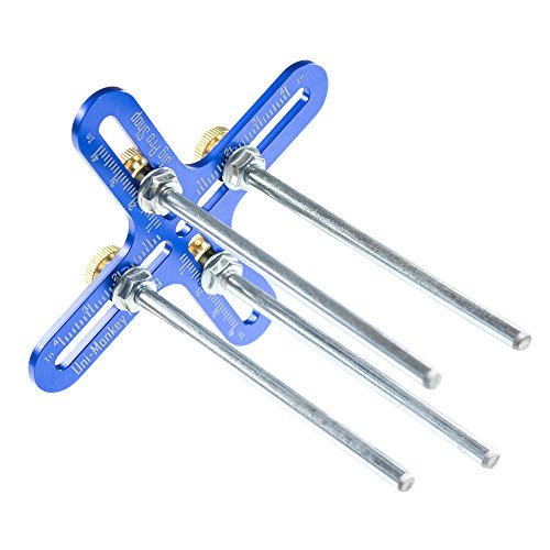 Blue Aluminum Monkey Fist Jig for Paracord Crafting - Adjustable Size 5/8 to 4 Inches