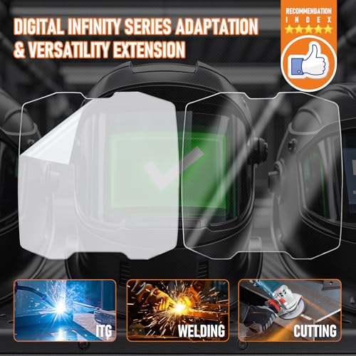 10Pcs - 271320 Front Cover Lens for Digital Infinity Series Welding Helmet - High Clarity Replacement Welding Helmet Lens