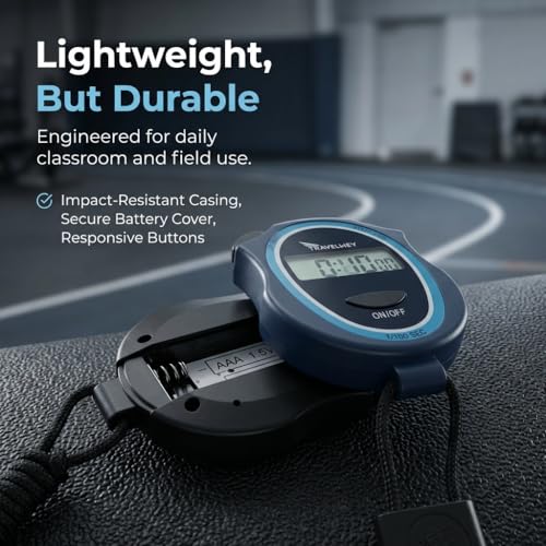 Silent Digital Stopwatch Timer - Large Display for Classroom & Sports
