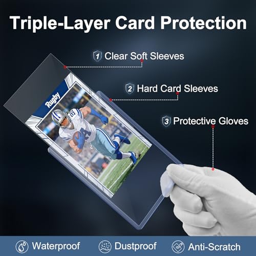 25 Count 55pt Top Loaders & Soft Thick Card Sleeves Set - Baseball, Basketball, Football