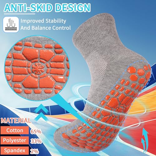 Non-Slip Sticky Grip Socks for Yoga & Pilates - 3 Pairs - Black