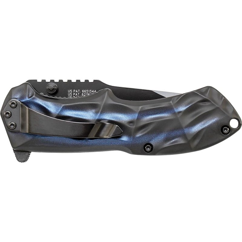 Smith & Wesson Black Ops SWBLOP3TBLS 7.7in S.S. Assisted Opening Knife with 3.4in Serrated Tanto Blade and Aluminum Handle for Tactical, Survival and EDC