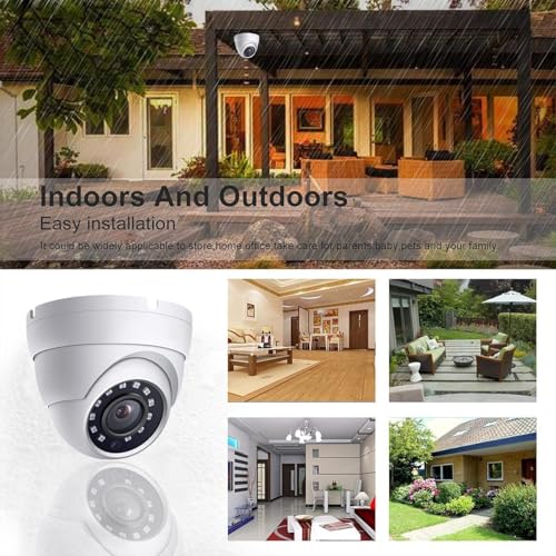 5MP Analog Coax Dome TVI CVI CCTV Surveillance Security Camera, 2.8mm 100¡Æ Wide Viewing Angle, 65ft IR Night Vision, Outdoor, Full Metal Housing, ONLY Compatible with 5MP and 8MP DVR