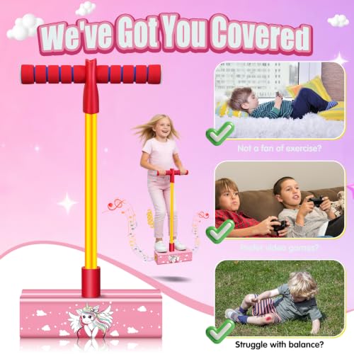 Foam Unicorn Pogo Jumper for Kids Ages 3+ - Outdoor Fun