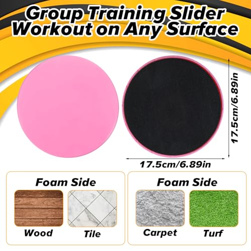 20-Pack Core Sliders for Group Fitness - Dual Sided Workout Discs