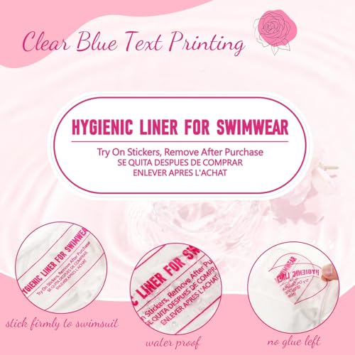 Swimwear Try On Stickers - Adhesive Hygiene Liners (50 Pack)