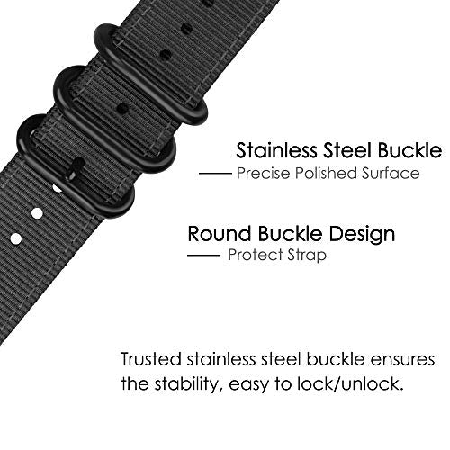 Nylon Band for Fitbit Versa 2/1/Lite Edition - Black