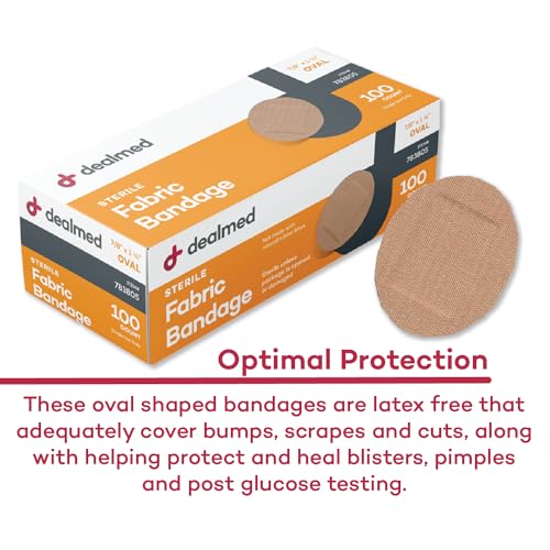 Flexible Oval Fabric Adhesive Bandages - Latex Free - 100 Count, 1 Pack