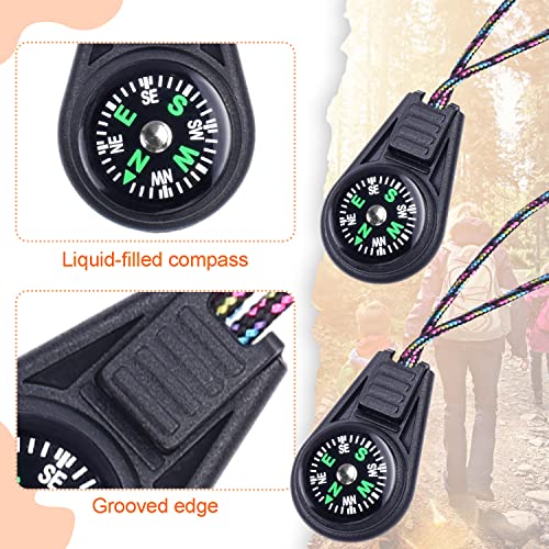 Mini Compass for Kids - 10 Pack Black Bulk Toy Compasses