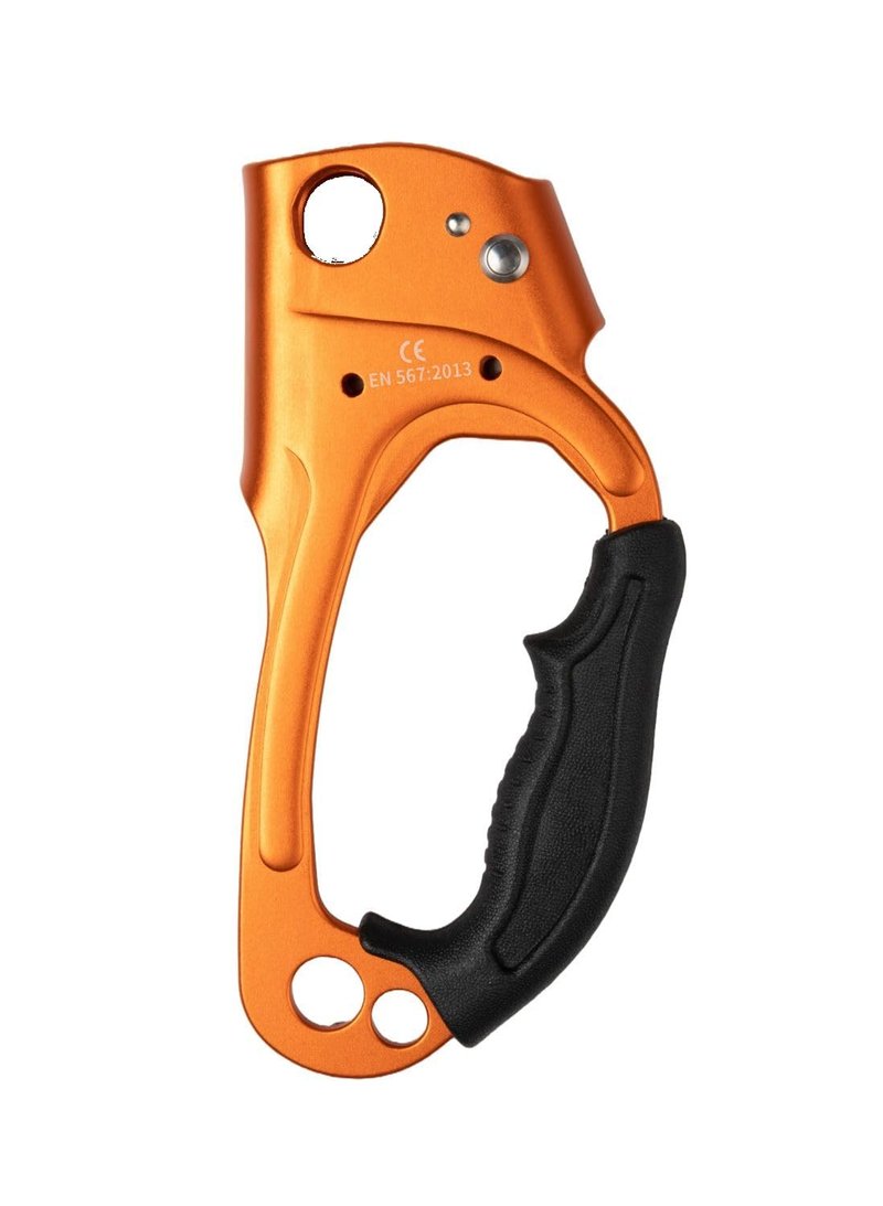 Zeluga 15-293 Quick Up Rope Ascender for Both Hand, UIAA & ISO & CE Certified Hand Ascender, Rope Clamp for 8~13MM Rope, Blue/Orange