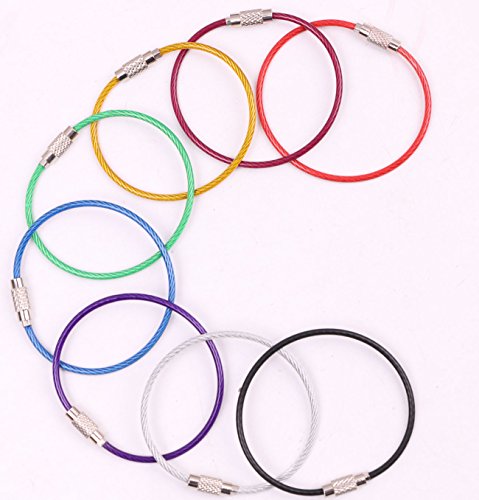 Stainless Steel Keychain Loop Set - 8 Colors, 2 Inch Diameter