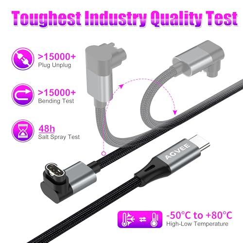 6.6ft USB-C Charging Cable for Garmin Watches - Dark Gray