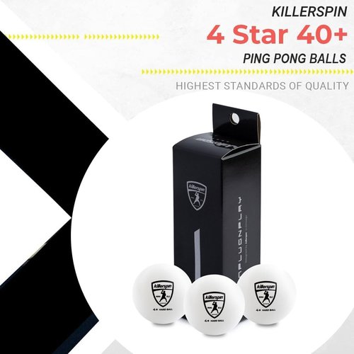 Killerspin 4-Star Ping Pong Balls - ITTF Certified 40mm Competition Balls for Tournament Play