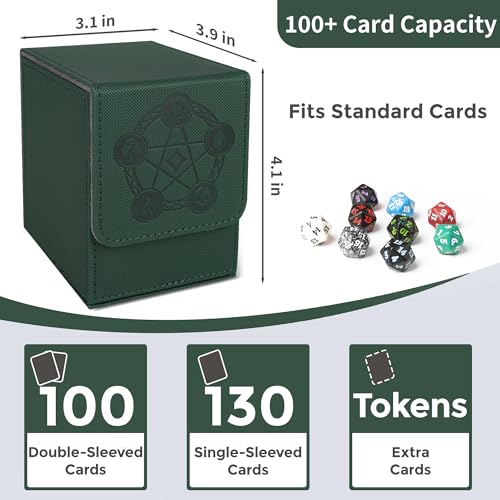 MTG Commander Deck Box Holds 100+ Double-Sleeved Cards