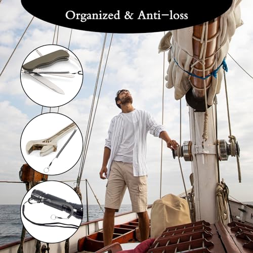 Heavy Duty Retractable Fishing Lanyard - 1.5 m Coiled Tether