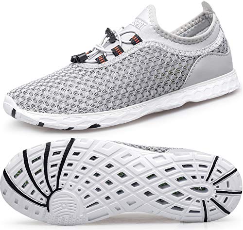 Quick Dry Women's Water Shoes - Aqua Sandals for Beach & Pool - Grey 2