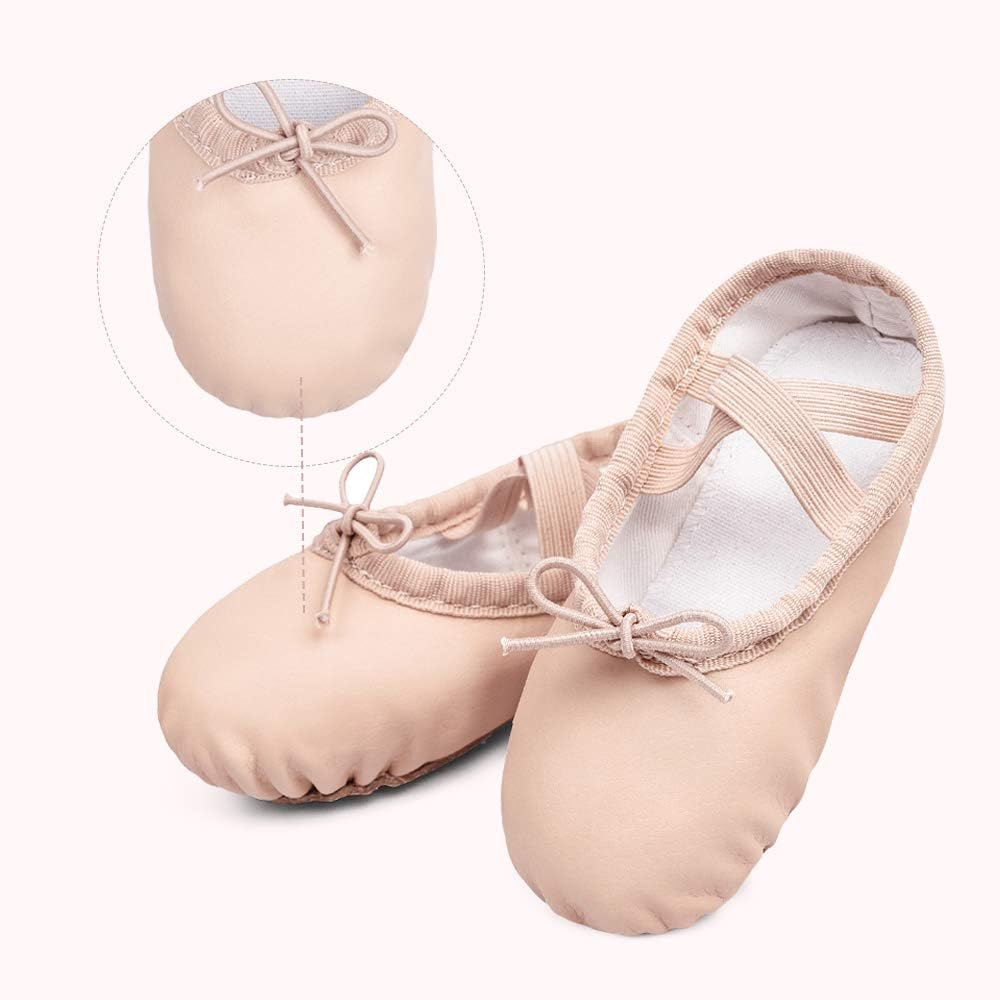Stelle Ballet Shoes - Soft Leather Toddler & Kids Ballet Slippers | Perfect for Dance Classes
