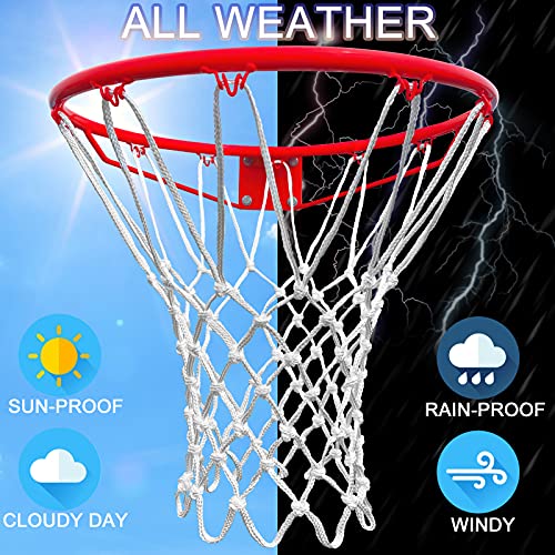 Heavy Duty Basketball Net Replacement - 12 Loops, All Weather