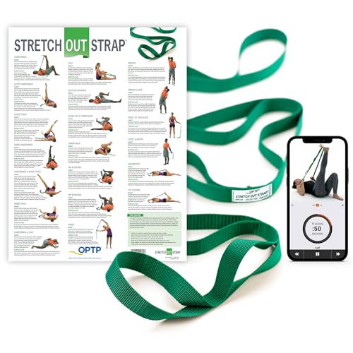 Stretch Out Strap for Yoga & Physical Therapy - 6' Long with Loops