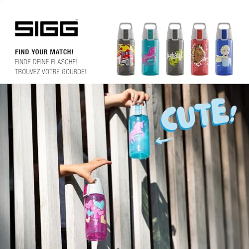 SIGG Viva One 17 oz Kids Water Bottle - Unicorn 500 ml, Made in Germany